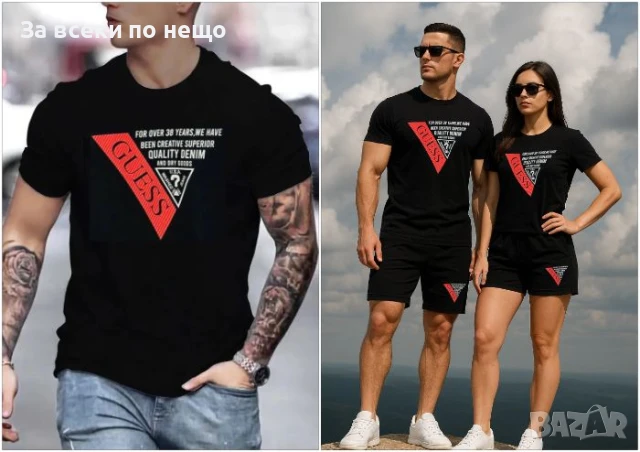 Guess Мъжка Тениска👕Мъжка Блуза С Къс Ръкав Гес - Различни Цветове Код LFS553