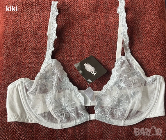 Wolff 75 B Дамски светло син дантелен сутиен 