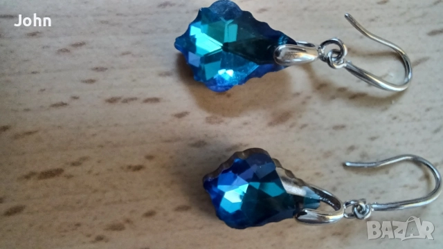 Сребърни Обеци от Англия, снимка 2 - Обеци - 52732360