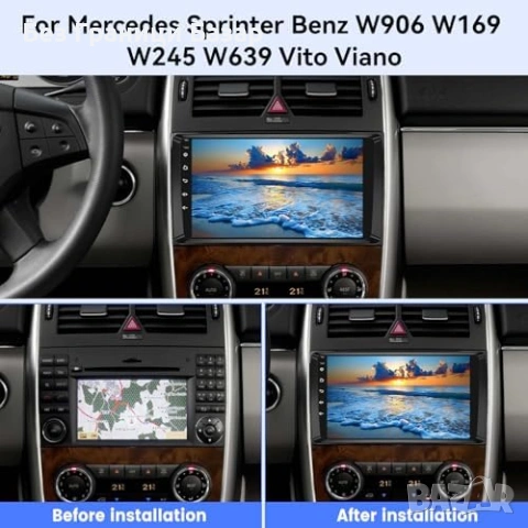 Нова 9″ Android мултимедия за Mercedes Sprinter с CarPlay и GPS за кола, снимка 2 - Друга електроника - 53015687