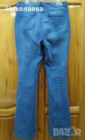 Дънки от светъл деним-Yessica,с леко уширени крачоли,XL, снимка 2 - Дънки - 43695480