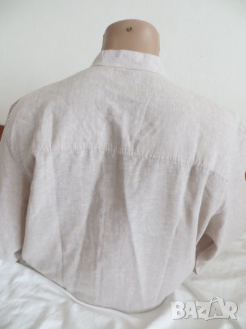 Мъжка риза с дълъг ръкав от лен  Livergy, снимка 3 - Ризи - 37118972