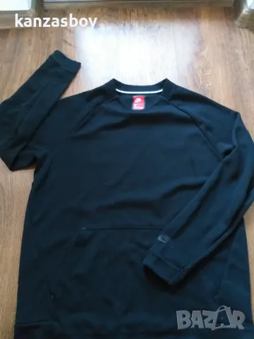 Nike M NSW TCH FLC CRW LS - страхотна мъжка блуза Л, снимка 5 - Спортни дрехи, екипи - 48501981