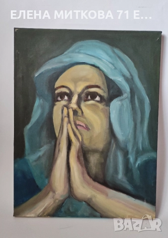 Картина рисувана върху платно в дървена подрамка, снимка 2 - Картини - 52869492