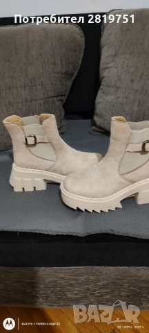 Дамски боти от велур с 10% остъпка, снимка 3 - Дамски боти - 52531420