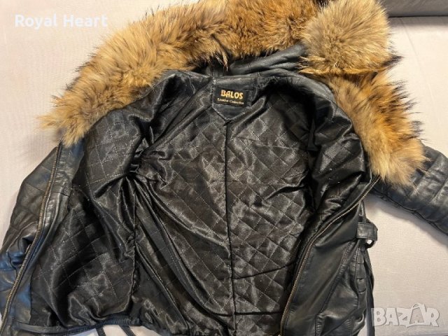 Кожено яке с естествен пух | (S) , снимка 11 - Якета - 43818177