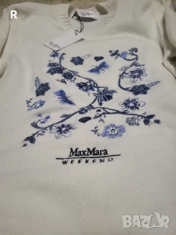 Бяла маркова блуза Мах Мара , снимка 3 - Блузи с дълъг ръкав и пуловери - 48241179