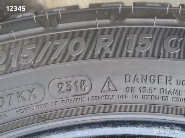 215/70R15C michelin -№608, снимка 9 - Гуми и джанти - 49584549