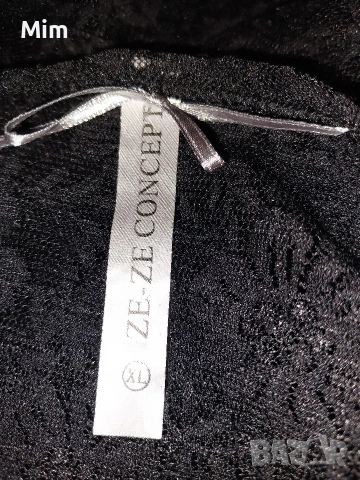  Резервирани XL Черна дантелена блуза с дълъг ръкав , снимка 5 - Блузи с дълъг ръкав и пуловери - 53600916