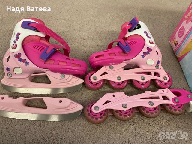 2 в 1 Ролери и кънки с една обувка на Barbie, снимка 1 - Други - 35612657