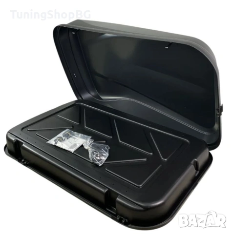 Автобокс Junior Easy 145x94x40cm с 85 mm крепежи, с ключ, 420 литра черен, снимка 4 - Аксесоари и консумативи - 53338190