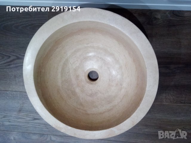 Каменна мивка от светъл травертин, снимка 3 - Мивки - 33042231