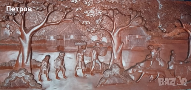 картина дърворезба 133/61 см