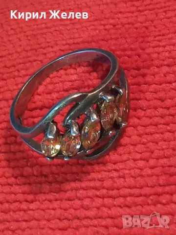 РАЗКОШЕН СКЪПОЦЕНЕН СРЕБЪРЕН ПРЪСТЕН СРЕБРО 925 с КРАСИВИ ЮВЕЛИРНО ФАСЕТИРАНИ КАМЪНИ ЦИТРИН 47531, снимка 13 - Пръстени - 50192737