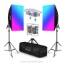 Комплект студийно осветление Zingbabu, фотографски осветителен комплект със софтбокси 50x70 см, снимка 1