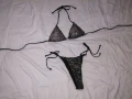 Нов комплект дамски бански от две части с блестящи пайети р-р M, снимка 7