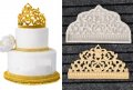 Грамадна Сплетена корона силиконов молд форма за декорация торта фондан, снимка 1 - Форми - 28274308