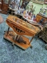 Уникална антикварна английска количка за сервиране , снимка 1