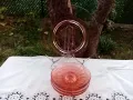 Тортен сервиз розово стъкло, снимка 1