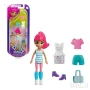 Мини кукла с дрехи за преобличане Polly Pocket с аксесоари / Mattel - различни модели, снимка 1