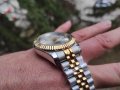 Seiko mod 40мм. two tone fluted bezel Roman numerals datejust, снимка 9