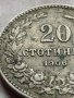 МОНЕТА 20 стотинки 1906г. Цар Фердинанд първи Български за КОЛЕКЦИЯ 35891, снимка 4