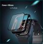 Кейс + Стъклен протектор за Apple Watch 7 серия 41мм и 45мм /3D / 5D, снимка 1 - Смарт гривни - 36451557