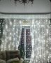 Коледни Лампички LED Бяла Завеса / Водопад 300х300см Реална цена !!!, снимка 1