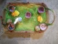 Продавам Великденска кошничка с поставки за яйчицата, снимка 3