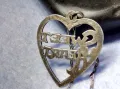 SWEET HEART СРЕБЪРЕН МЕДАЛЬОН СЪРЧИЦЕ СТЕРЛИНГОВО СРЕБРО 925 STER. AM АНГЛИЯс СРЕБЪРНА ВЕРИЖКА 25108, снимка 3