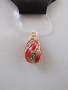 Фино дамско колие с висулка- Яйце Фаберже, ново, снимка 2