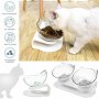 Модерна двойна купа за храна и вода за котки, снимка 4