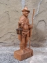 Красива Стара Дървена Фигура , снимка 2