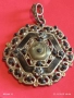 ВИНТИДЖ МЕДАЛЬОН ИНКРУСТИРАН с ЧЕРНИ КРИСТАЛИ ШЕСТОЪГЪЛНА ФОРМА 50716, снимка 8