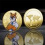 Shiba Inu The boss coin / Шиба Ину монета ( SHIB ) - Gold, снимка 4