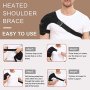 Нова нагревателна подложка за рамо мускулен компресионен ръкав болка, снимка 6