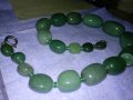 МАСИВНО СТИЛНО ФЕШЪН АРТ ХЕНД МЕЙД КОЛИЕ ОГЪРЛИЦА от ЮВЕЛИРНО ШЛИФОВАН ЗЕЛЕН АХАТ КАМЪНИ 34703, снимка 9