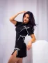 Елегантна черна стилна дамска рокля , снимка 8