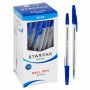 Химикалка CRISTAL с капачка, синя, 50 броя Код: 144357