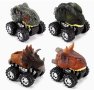 ЗАБАВНИ ИГРАЧКИ НА ДИНОЗАВРИ 4 епични коли с глава на динозавър, снимка 1 - Коли, камиони, мотори, писти - 43865387