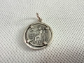 Сребърен медальон с вградена монета на  Александър Велики. №7776, снимка 4