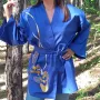 Ръчно рисувано сатенирано кимоно , снимка 5