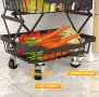 Сгъваем Метален Стелаж на Пет нива на Колелца , снимка 9
