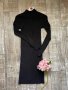 Черна класическа нова елегантна ежедневна еластична рокля рипс рипсена, снимка 4