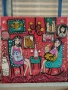 Картина платно маслени акрилни бои размер 42/42, снимка 2