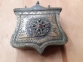 Стара възрожденска паласка фишекчийница барутница бронз, снимка 2