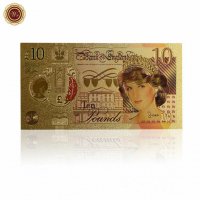 10 паунда Принцеса Диана златно покритие, снимка 3 - Колекции - 27447082