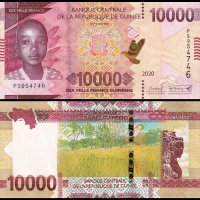 ❤️ ⭐ Гвинея 2020 10000 франка UNC нова ⭐ ❤️, снимка 1 - Нумизматика и бонистика - 43258679