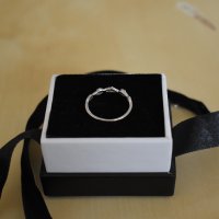 Красив сребърен пръстен с цирконий, снимка 2 - Пръстени - 43562475