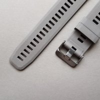 Силиконова каишка за GARMIN Fenix 6X – сив цвят, снимка 1 - Каишки за часовници - 32273277